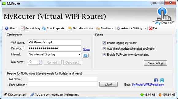 Virtual wifi router windows 7